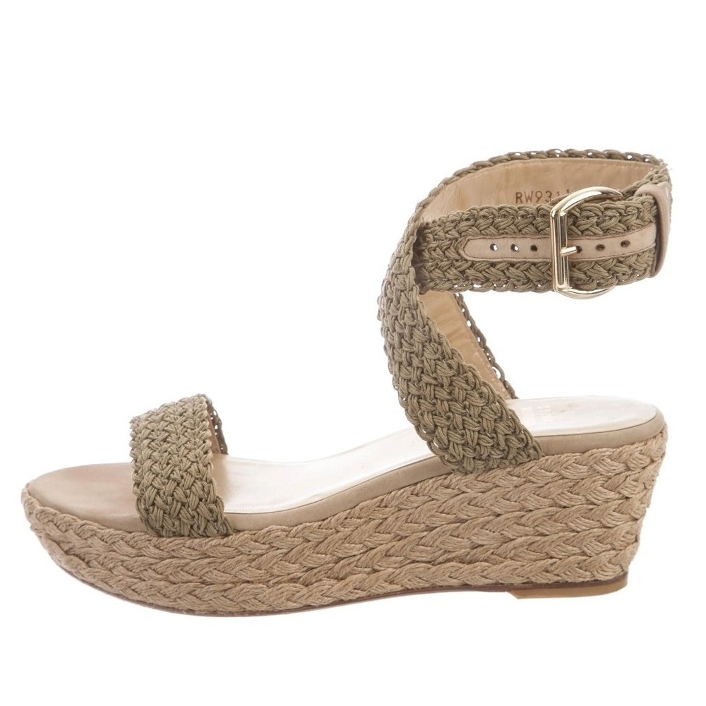 Stuart Weitzman Alexlo Sandals Crochet Espadrille Size 8.5